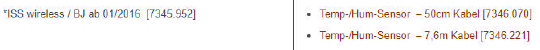 ISS ab 01/2016 und Temp/Hum Sensor